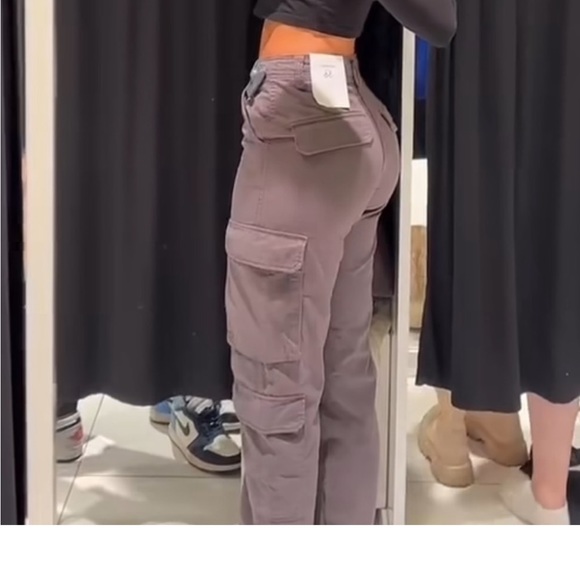 Stradivarius cargo pants- stone - Picture 2 of 5